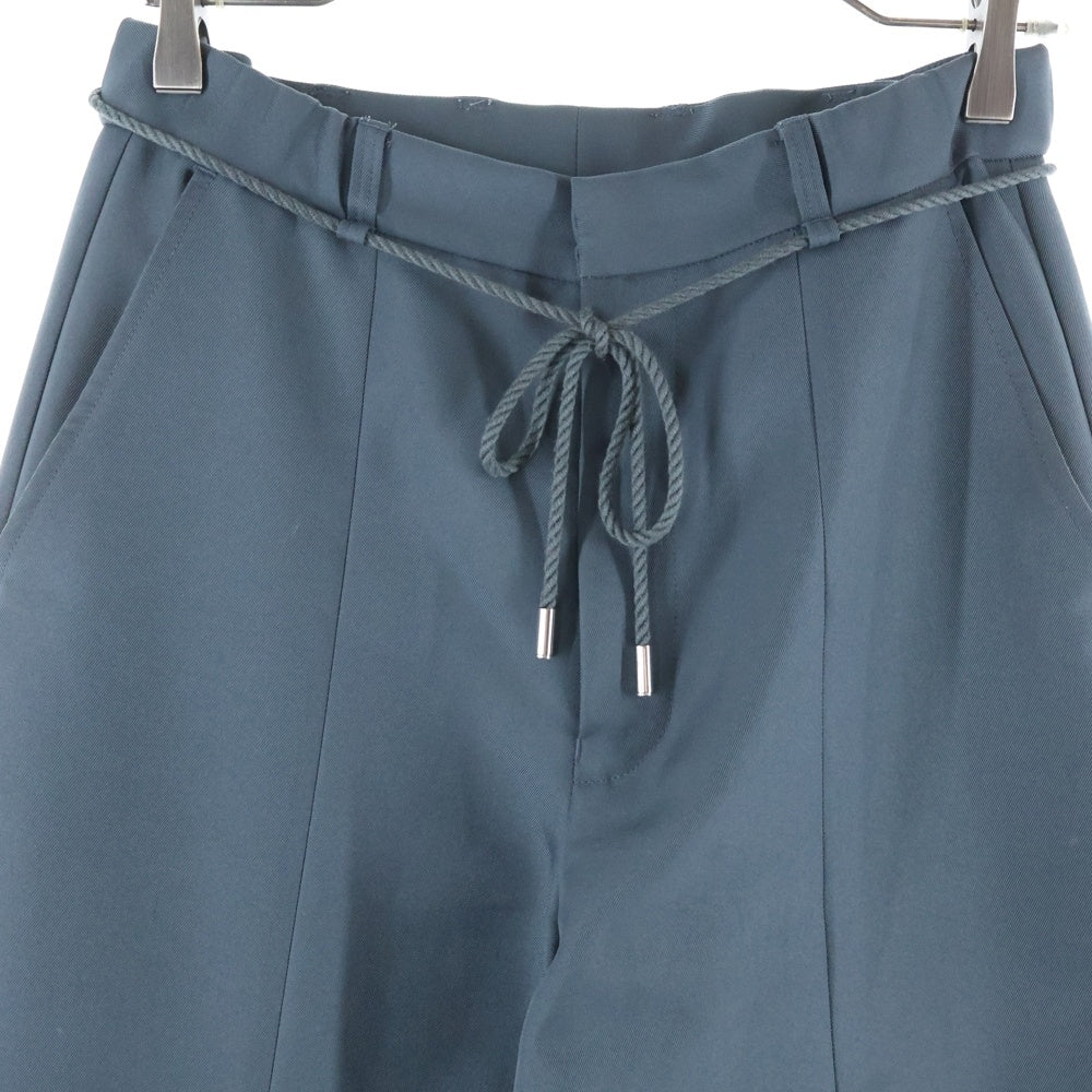 SYU.HOMME/FEMM(シュウ オム フェム) 21AW 裾ボタン ベルト付き スラックスパンツ グレー H21aw-19