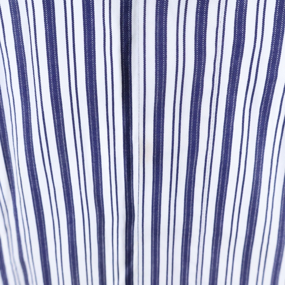 Acne Studios(アクネ ストゥディオズ) 比翼ボタン ストライプ 長袖シャツ ブルー/ホワイト 21B173