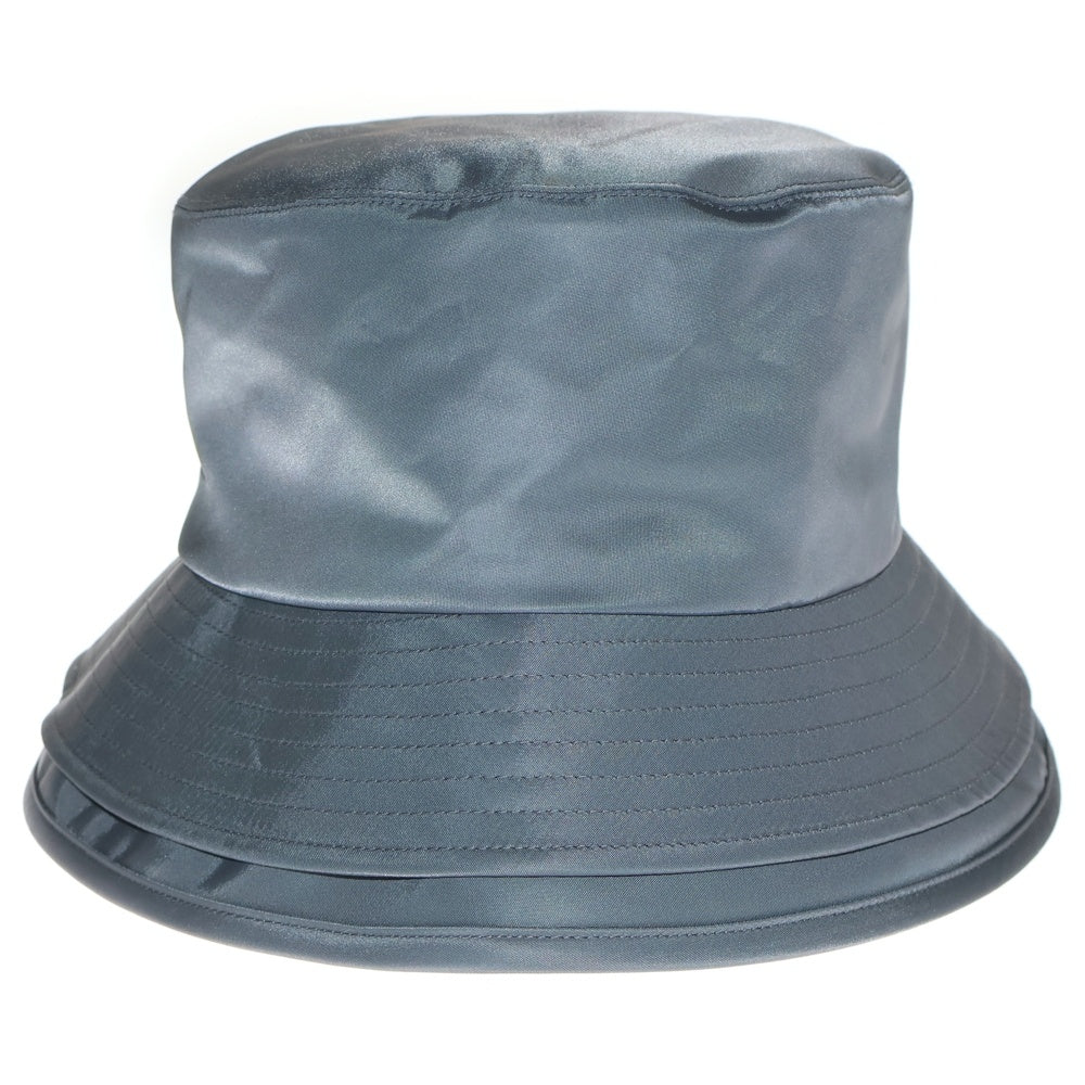 Sacai(サカイ) NYLON TWILL DOUBLE BR ロゴ刺繍 ナイロンバケットハット 帽子 グレー 23-0599S