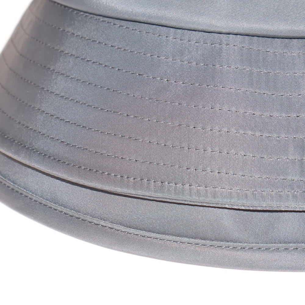 Sacai(サカイ) NYLON TWILL DOUBLE BR ロゴ刺繍 ナイロンバケットハット 帽子 グレー 23-0599S