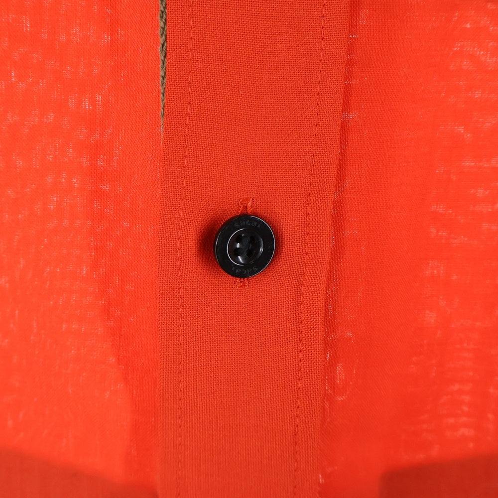 Sacai(サカイ) 22AW Wshirt jacket ナイロン 長袖シャツジャケット レッド 22-02808M