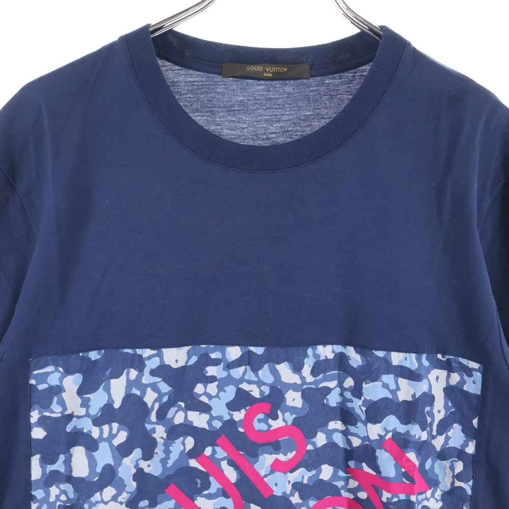 LOUIS VUITTON(ルイヴィトン) 14SS カモフラプリント クルーネック半袖Tシャツ カットソー ネイビー RM141M H5JR07 JEZ