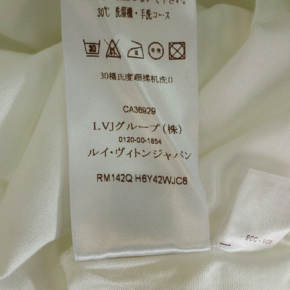 LOUIS VUITTON(ルイヴィトン) 14AW Vネック LVロゴ刺繍 クルーネック半袖Tシャツ カットソー ホワイト RM142Q H6Y42WJC8