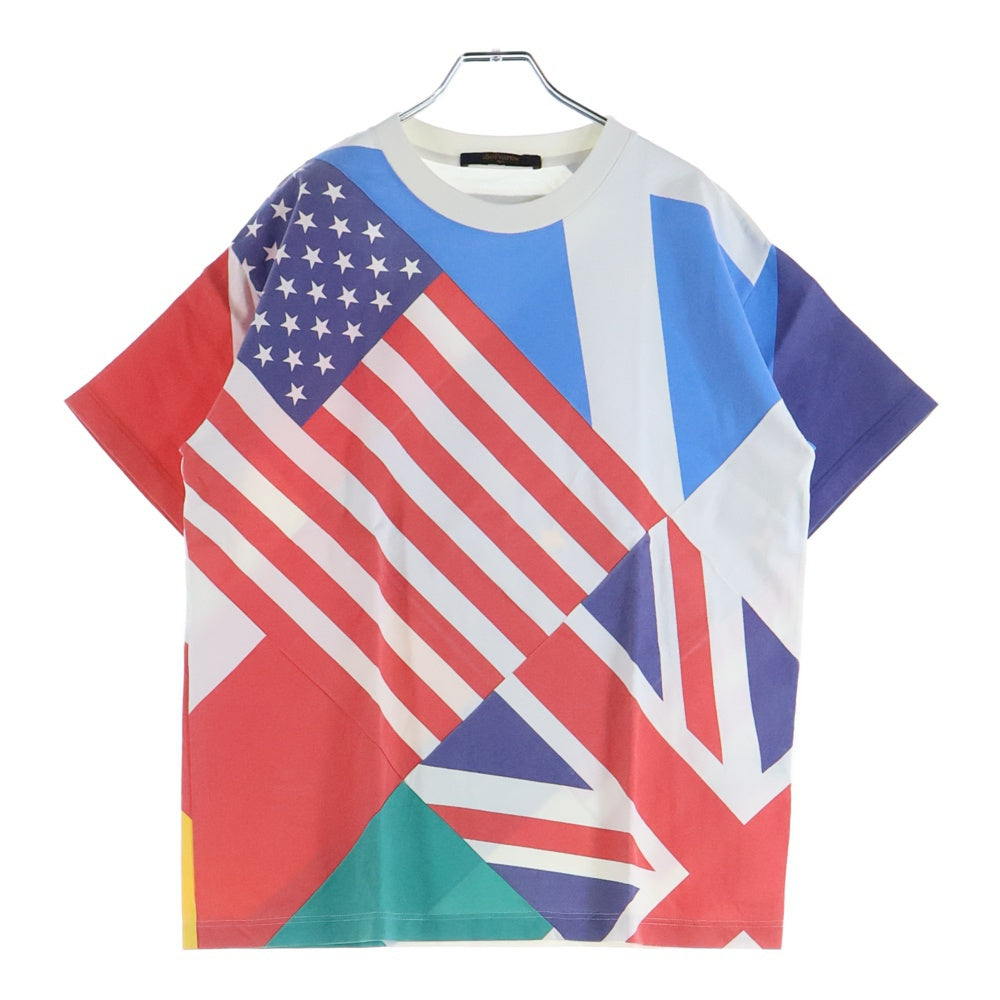 LOUIS VUITTON(ルイヴィトン) 19AW 総柄プリント クルーネック半袖Tシャツ カットソー マルチ RM192 NPG HHY81W