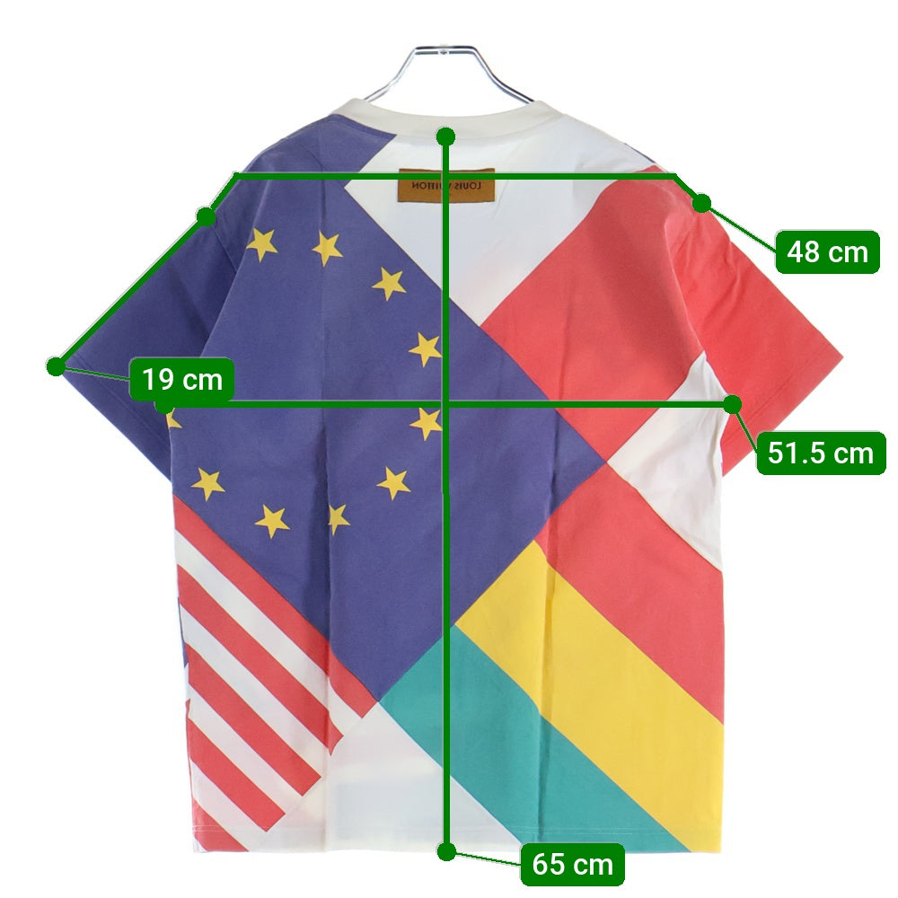 LOUIS VUITTON(ルイヴィトン) 19AW 総柄プリント クルーネック半袖Tシャツ カットソー マルチ RM192 NPG HHY81W