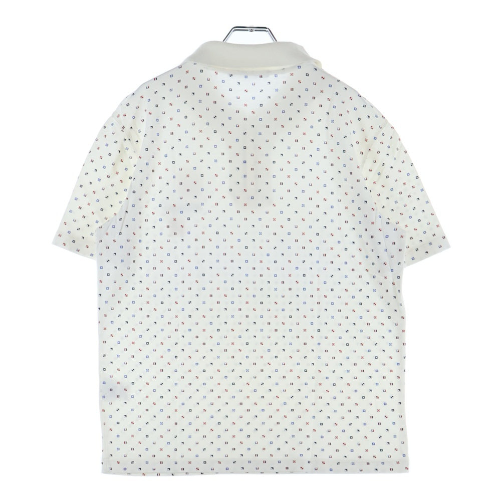 LOUIS VUITTON(ルイヴィトン) アメリカズカップ 総柄デザイン 半袖ポロシャツ カットソー ホワイト H9Y68WJIG