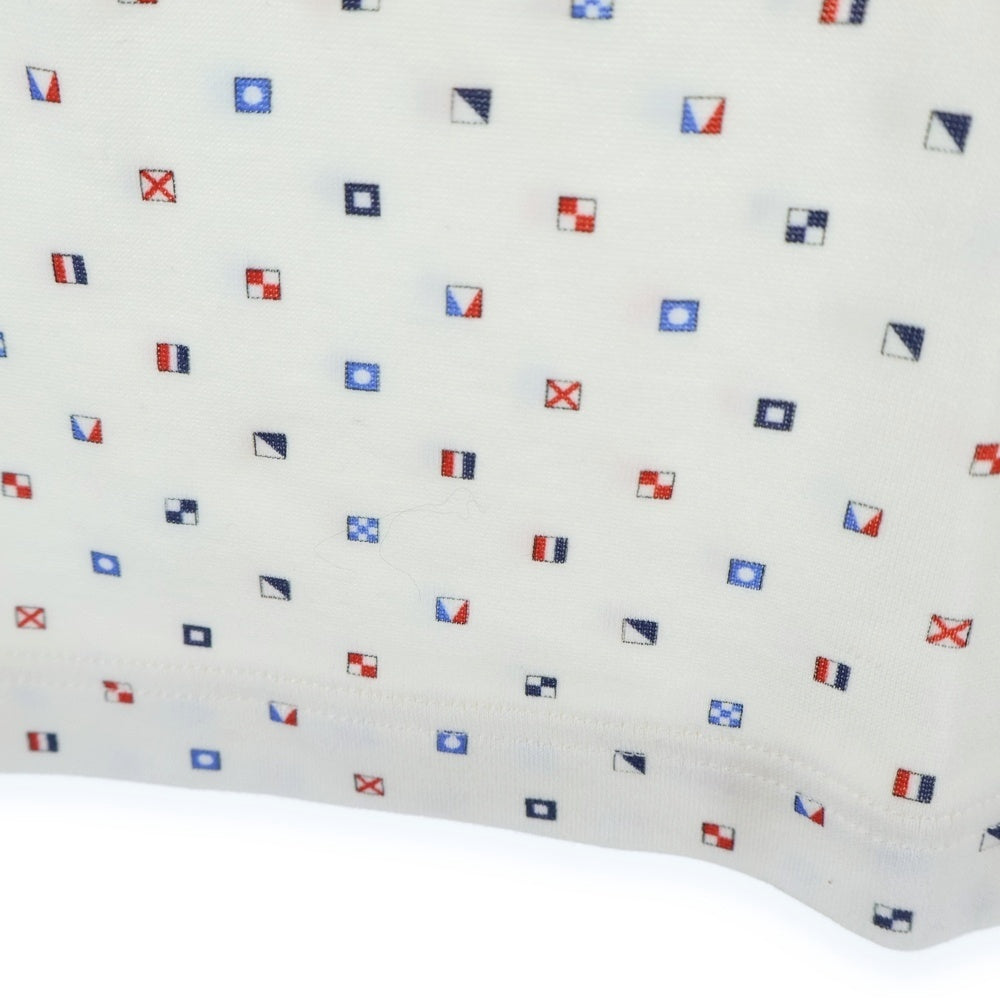 LOUIS VUITTON(ルイヴィトン) アメリカズカップ 総柄デザイン 半袖ポロシャツ カットソー ホワイト H9Y68WJIG