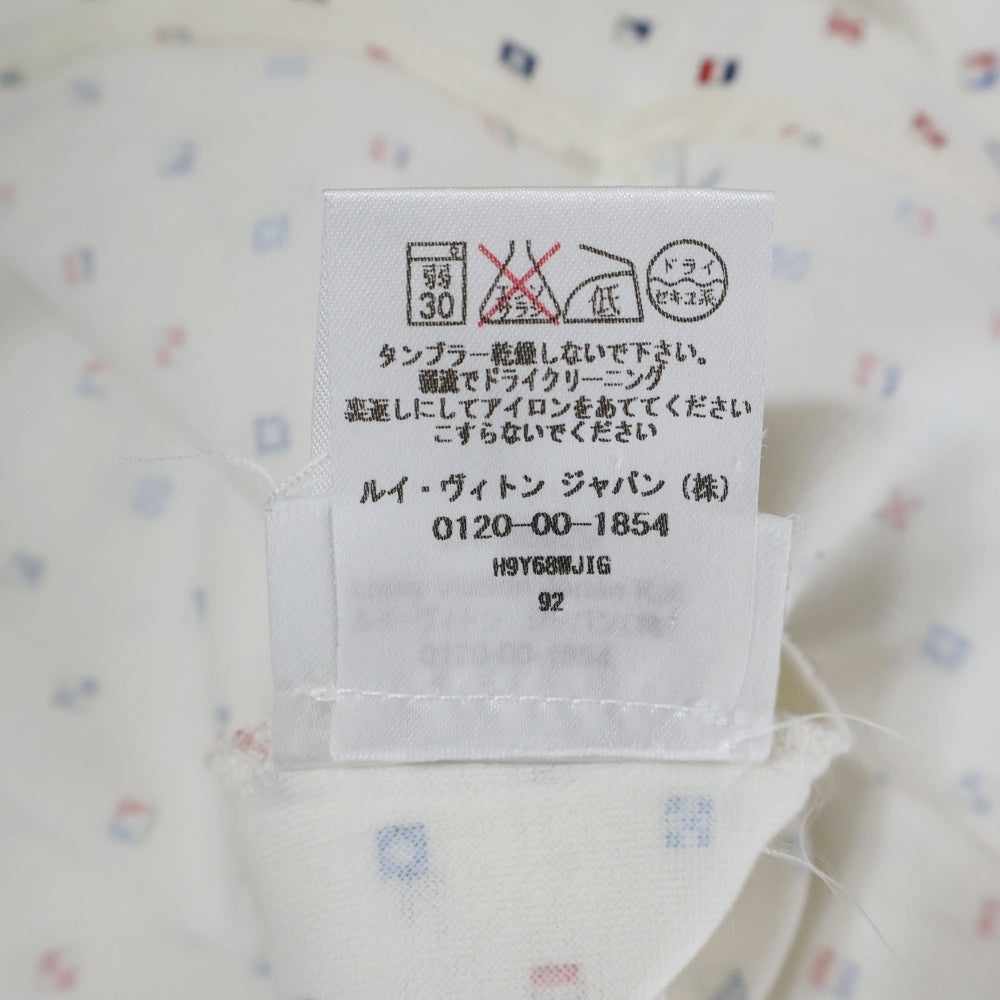 LOUIS VUITTON(ルイヴィトン) アメリカズカップ 総柄デザイン 半袖ポロシャツ カットソー ホワイト H9Y68WJIG