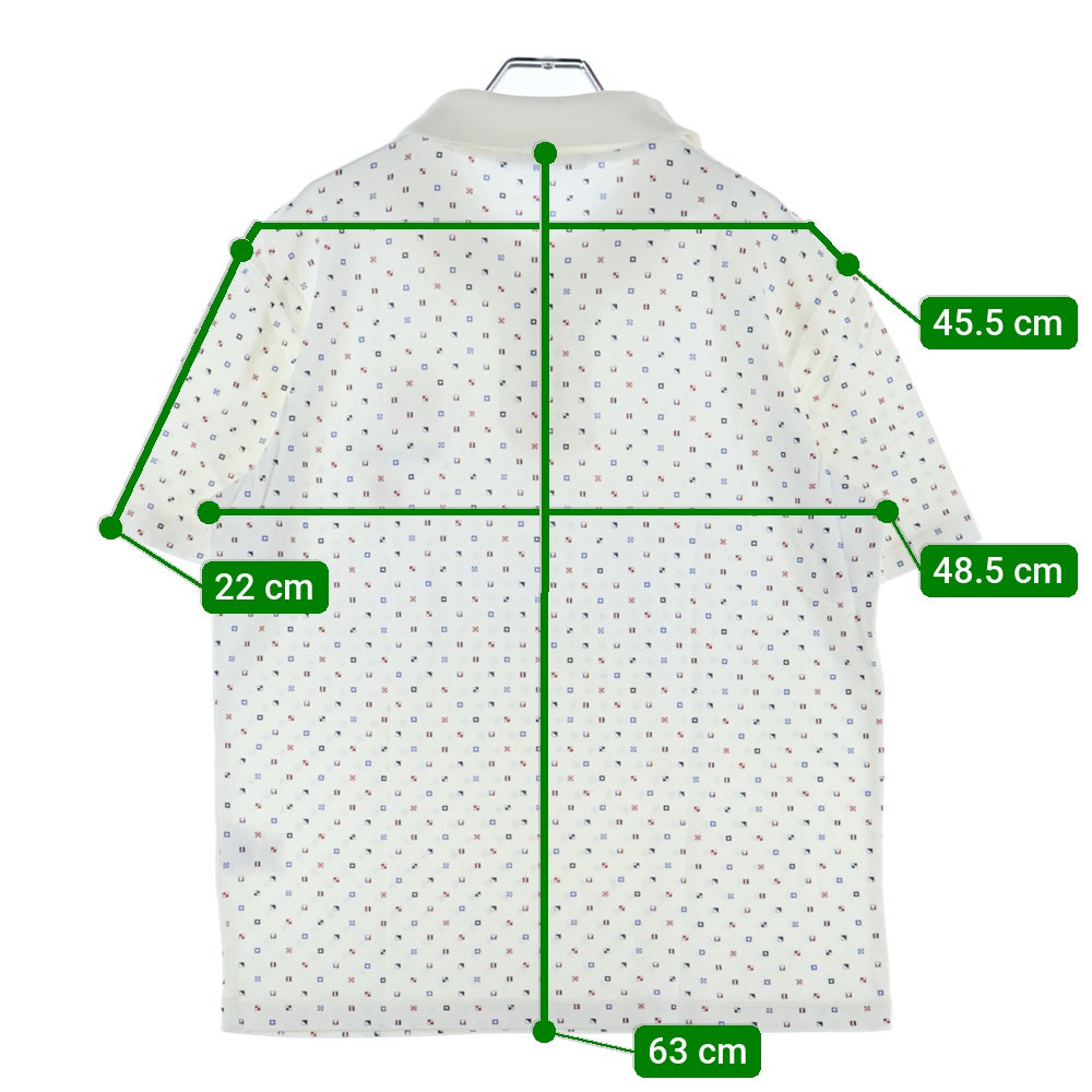 LOUIS VUITTON(ルイヴィトン) アメリカズカップ 総柄デザイン 半袖ポロシャツ カットソー ホワイト H9Y68WJIG