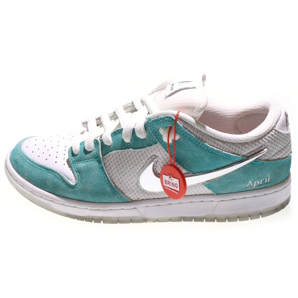 NIKE SB(ナイキエスビー) DUNK LOW PRO QS APRIL SKATEBOARDS ダンクロー エイプリルスケートボード ローカットスニーカー ライトグリーン US9.5/27.5cm FD2562-400