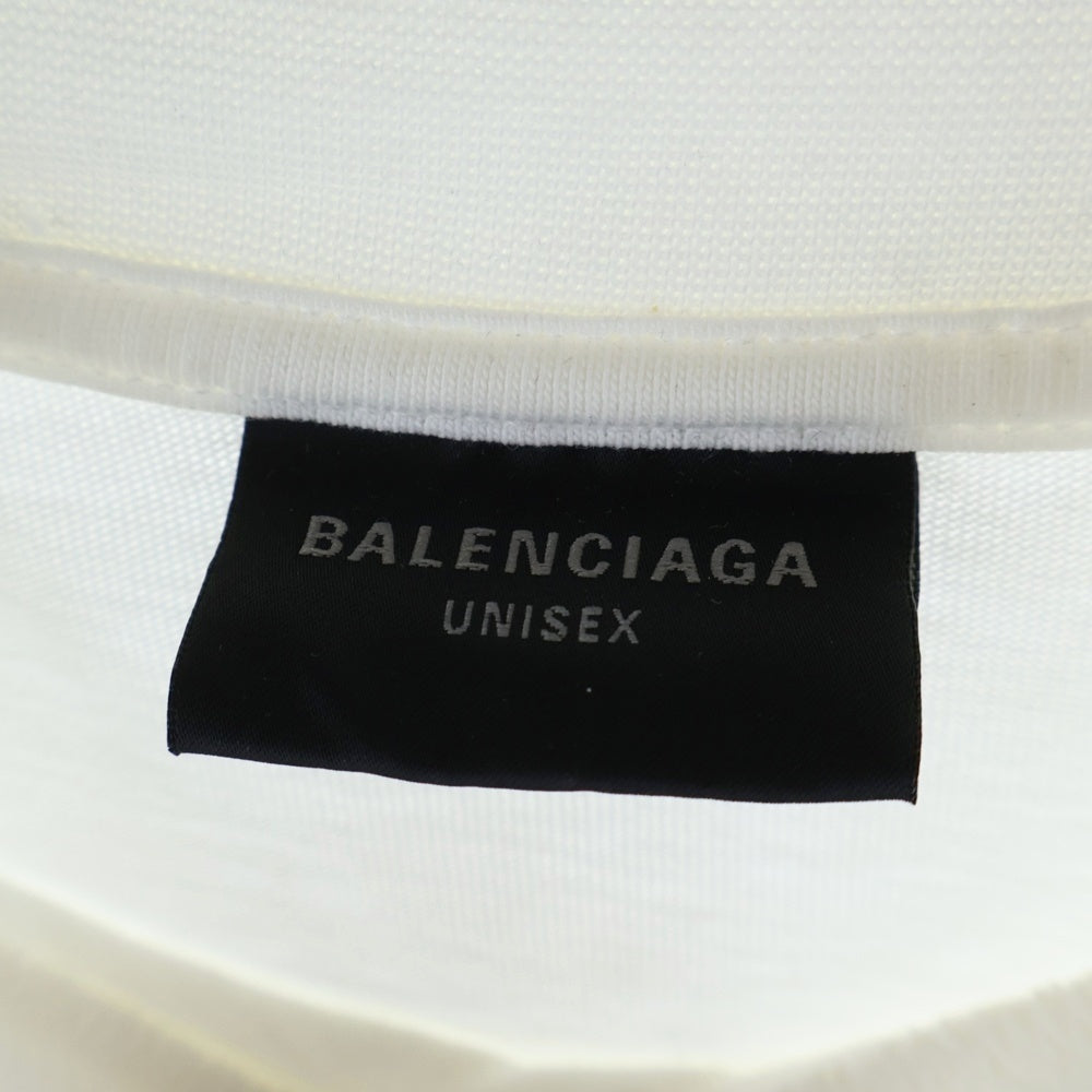 BALENCIAGA(バレンシアガ) 25SS Over Champs-Elysees T-Shirt フロントプリント 半袖Tシャツ カットソー ホワイト 787349 TRVN1
