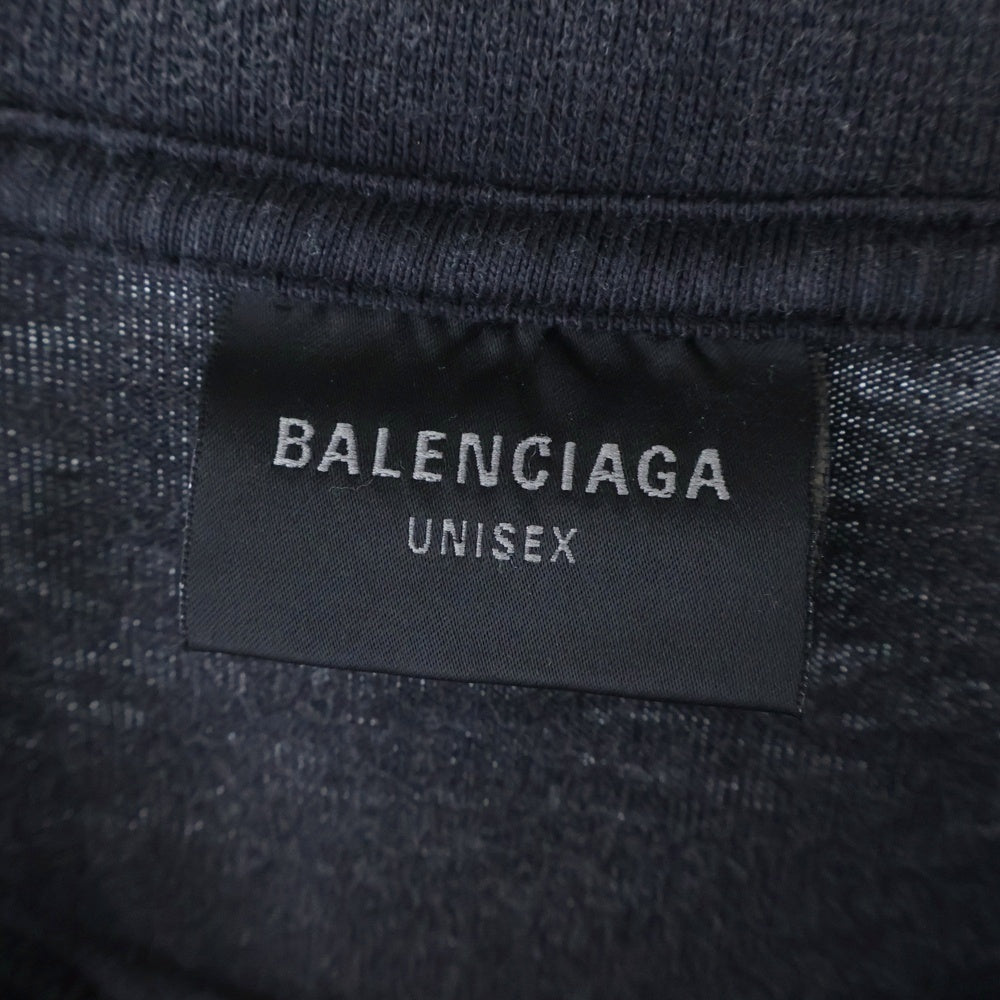 BALENCIAGA(バレンシアガ) パッチ刺繍 半袖Tシャツ カットソー ブラック 787349 TRVN3