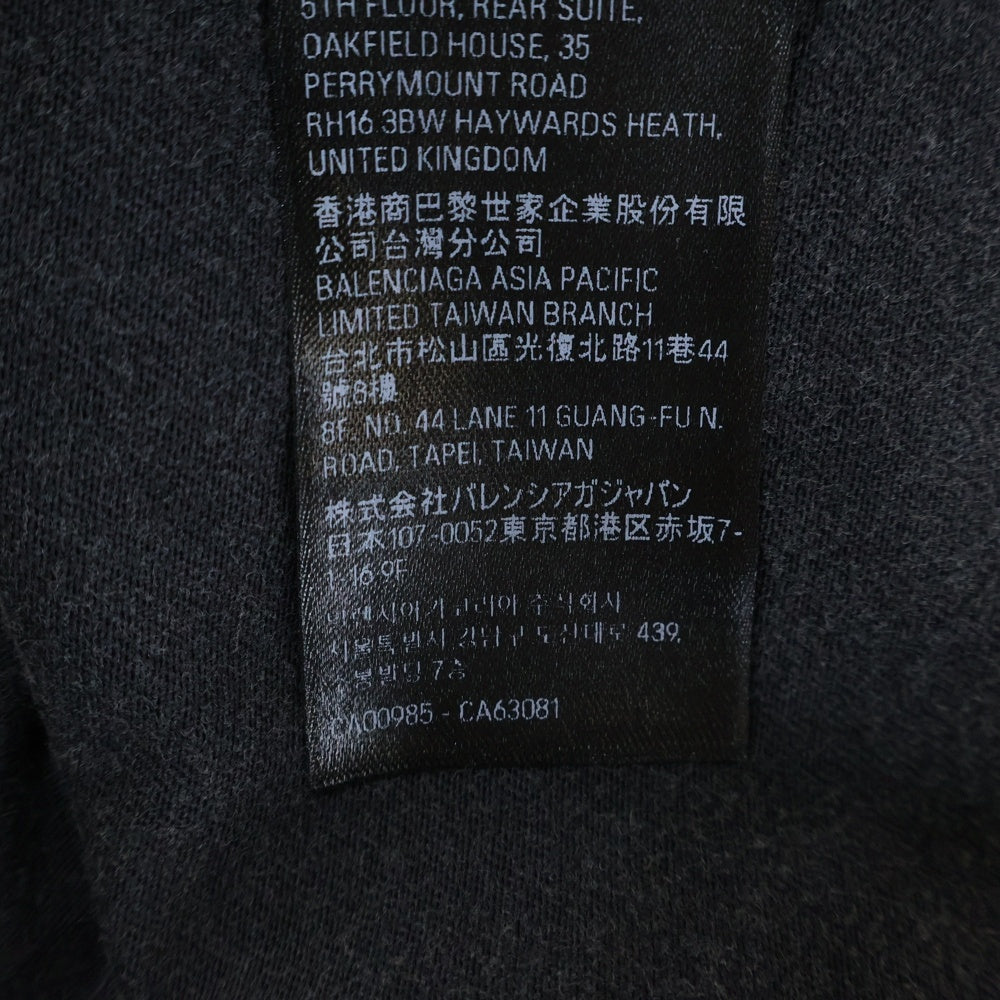 BALENCIAGA(バレンシアガ) パッチ刺繍 半袖Tシャツ カットソー ブラック 787349 TRVN3