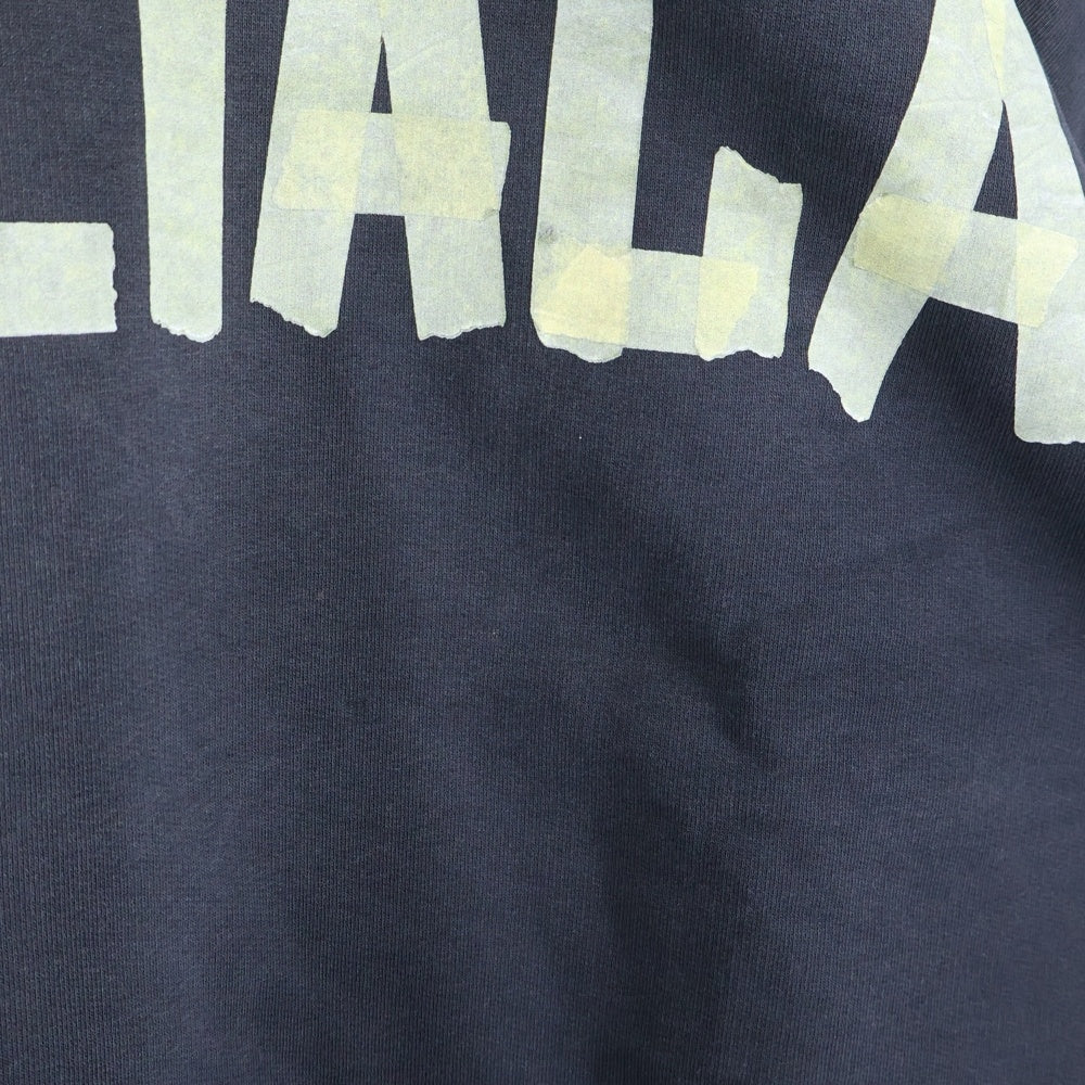 BALENCIAGA(バレンシアガ) 24SS Double Front Crew 791614 TQVQ7ダブルフロント ダメージ加工 クルーネック スウェットトレーナー ブラック