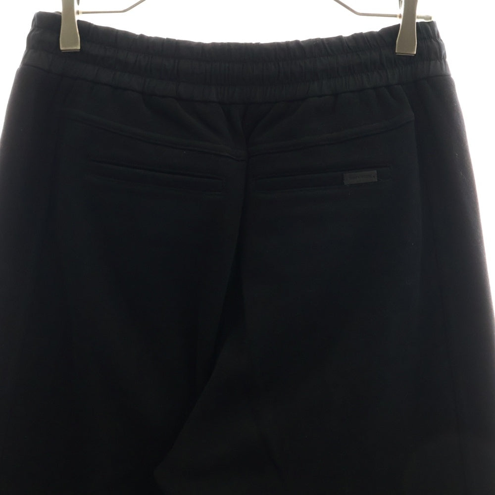 SAINT LAURENT PARIS(サンローランパリ) 23AW レザーパッチ ストレート スウェットパンツ ブラック 752237 Y36SW