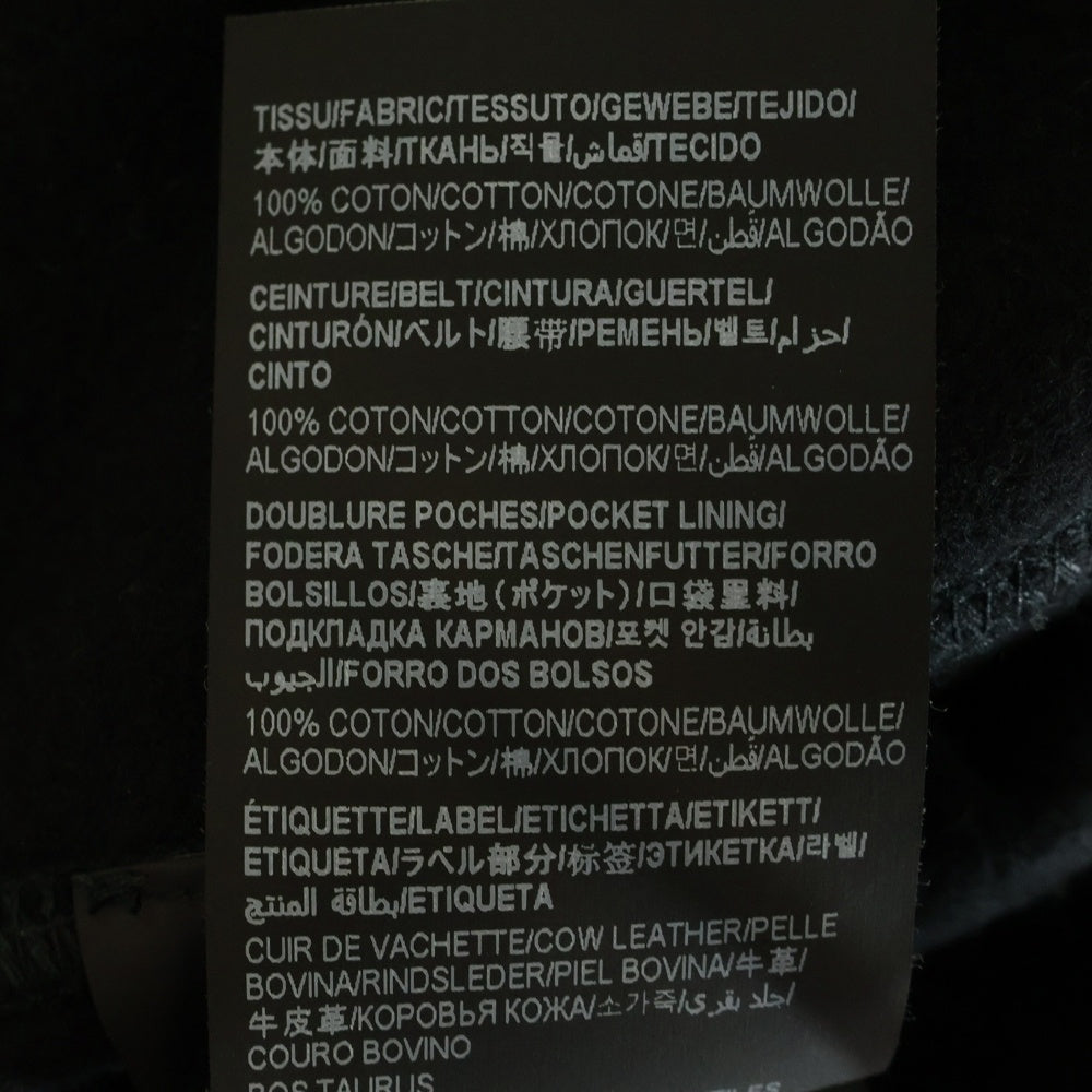 SAINT LAURENT PARIS(サンローランパリ) 23AW レザーパッチ ストレート スウェットパンツ ブラック 752237 Y36SW