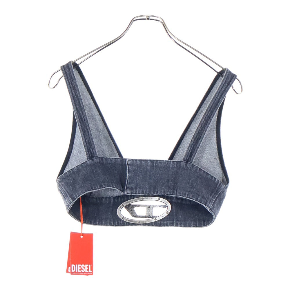 DIESEL(ディーゼル) DE-ELLY-S メタルDロゴ デニムブラトップ タンクトップ インナー グレー レディース