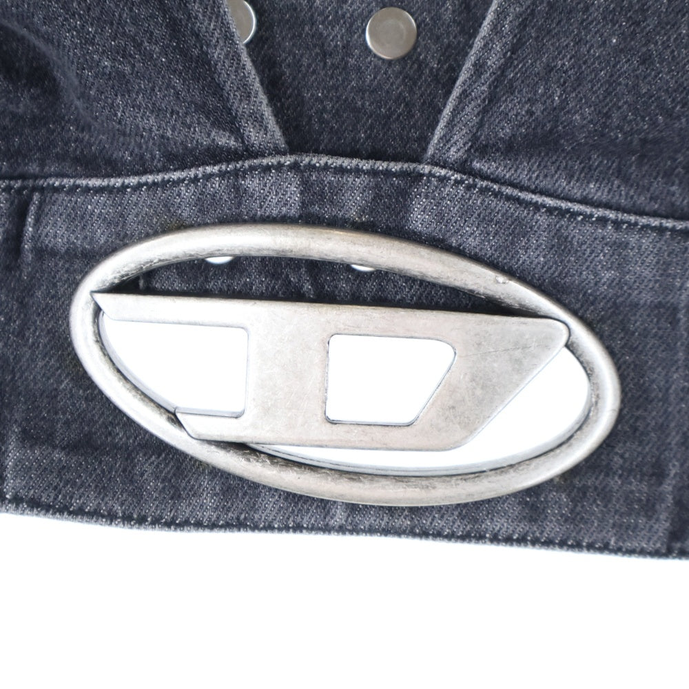 DIESEL(ディーゼル) DE-ELLY-S メタルDロゴ デニムブラトップ タンクトップ インナー グレー レディース