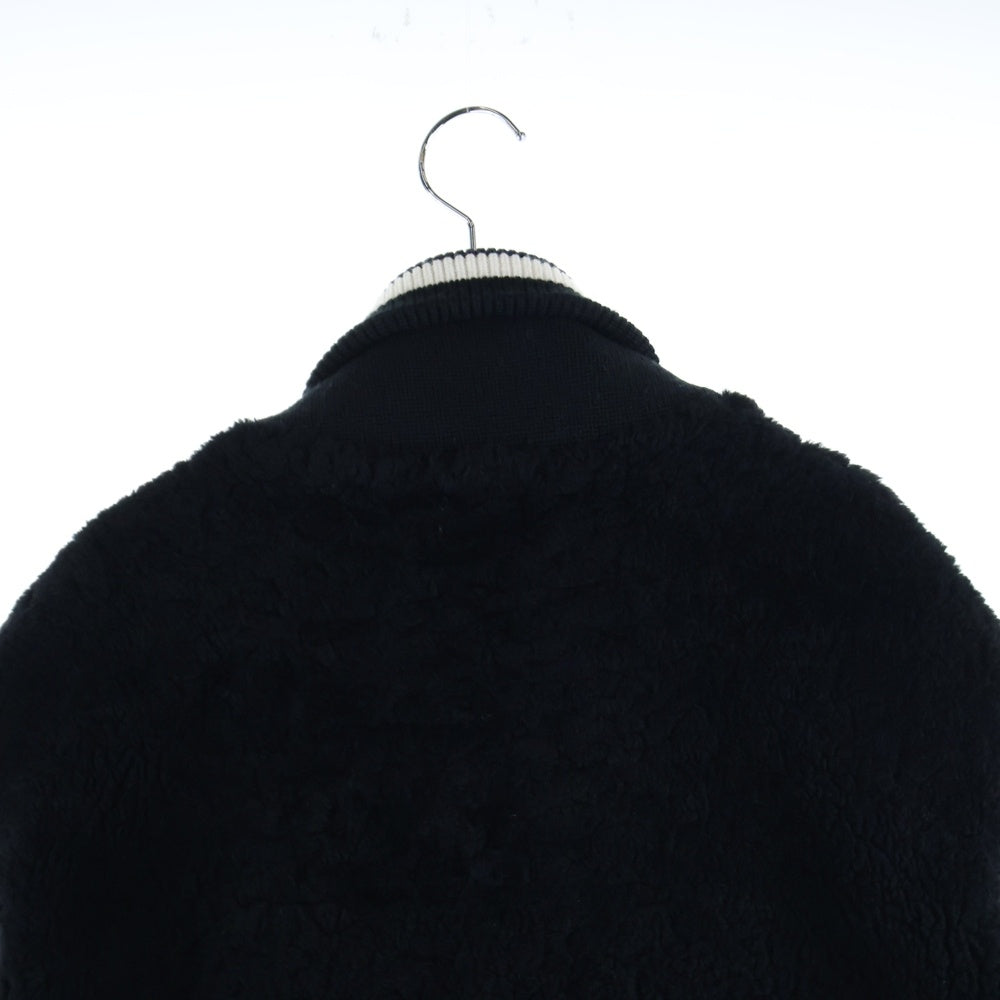 GIVENCHY(ジバンシィ) ボア切り替え ジップアップラムレザージャケット ブラック 17F 0303 448