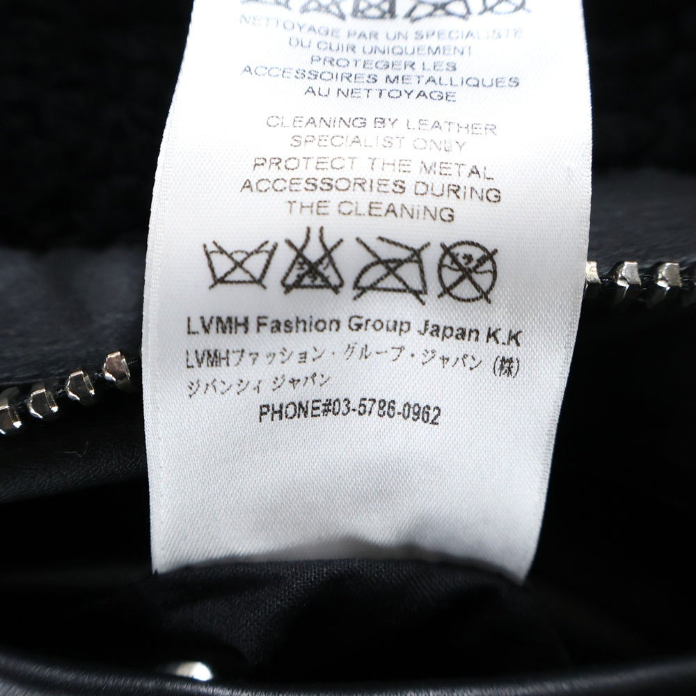 GIVENCHY(ジバンシィ) ボア切り替え ジップアップラムレザージャケット ブラック 17F 0303 448