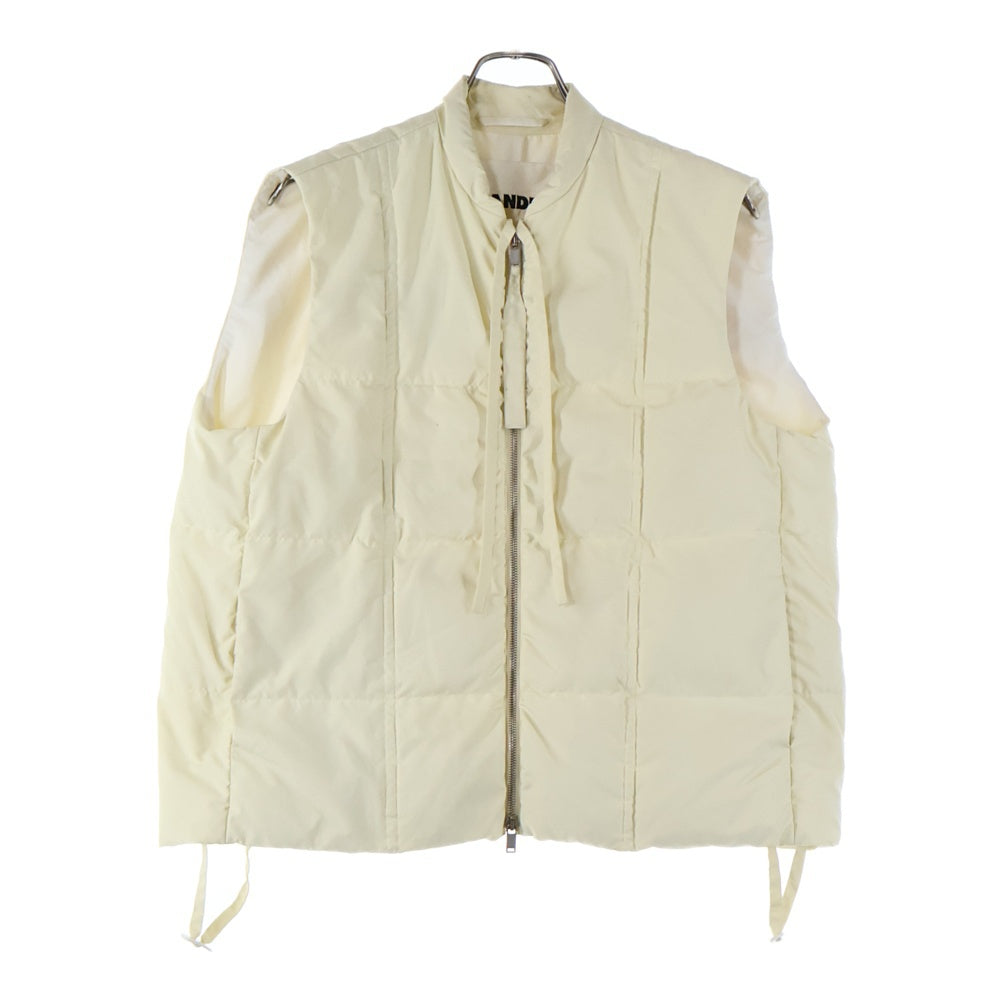 JIL SANDER +(ジルサンダープラス) ジップアップダウンベスト ジャケット アイボリー JPPU440194