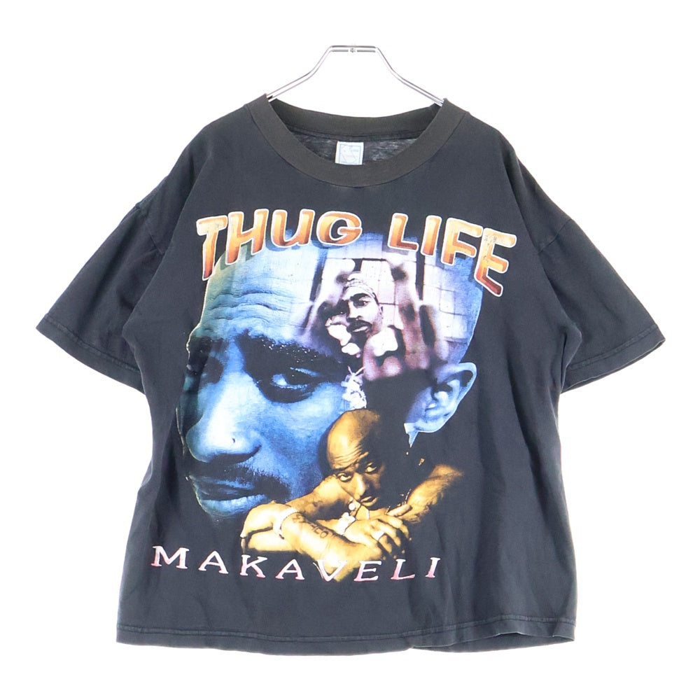 VINTAGE(ヴィンテージ) 90s 2PAC THUGLIFE サグライフ 半袖Tシャツ ラップT ブラック