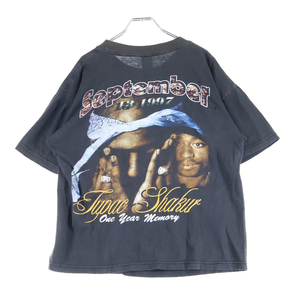 VINTAGE(ヴィンテージ) 90s 2PAC THUGLIFE サグライフ 半袖Tシャツ ラップT ブラック