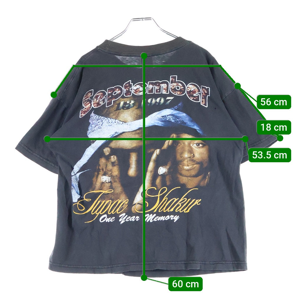 VINTAGE(ヴィンテージ) 90s 2PAC THUGLIFE サグライフ 半袖Tシャツ ラップT ブラック