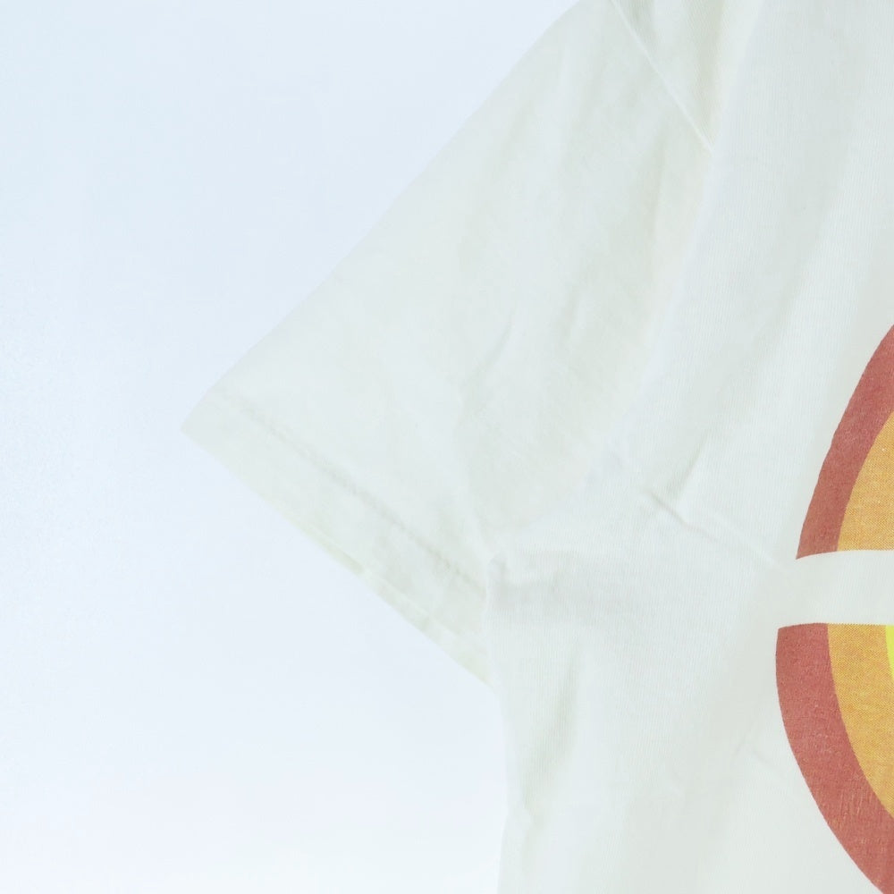BAPE BY A BATHING APE(ベイプ ア ベイシング エイプ) 90S Rainbow Circle Logo レインボーサークルロゴ 半袖Tシャツ カットソー ホワイト
