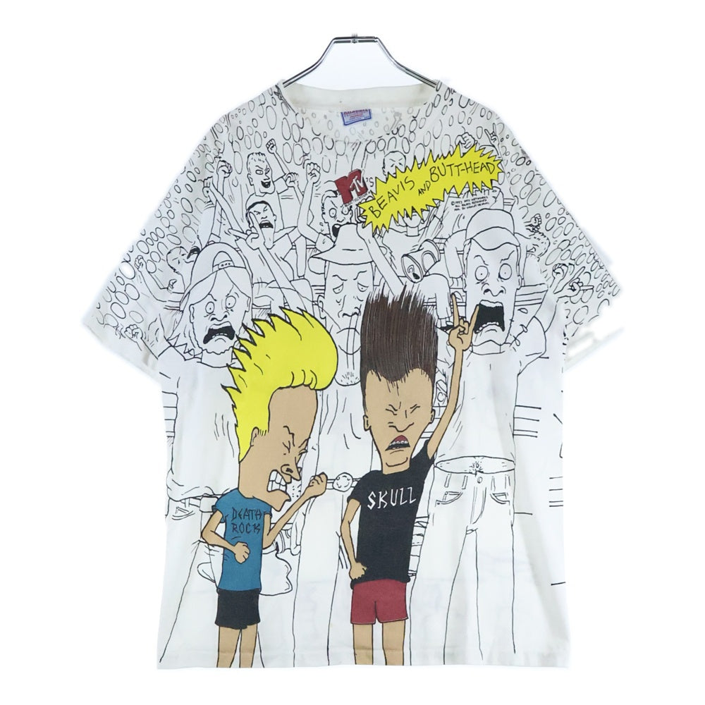 VINTAGE(ヴィンテージ) 90's BEAVIS AND BUTT-HEAD ビーバス アンド バットヘッド 半袖Tシャツ カットソー ホワイト