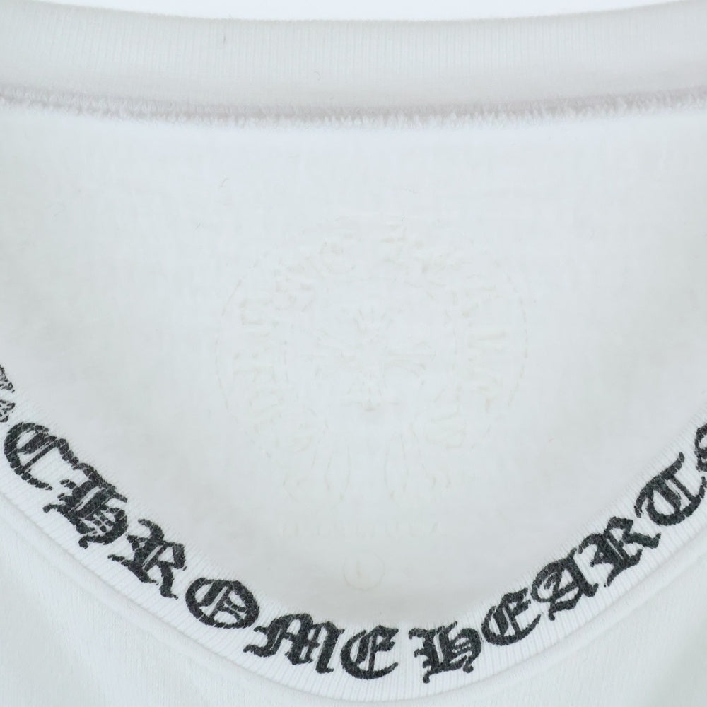 CHROME HEARTS(クロムハーツ) SWTSHRT 袖ロゴプリントクルーネックロゴ スウェット ホワイト