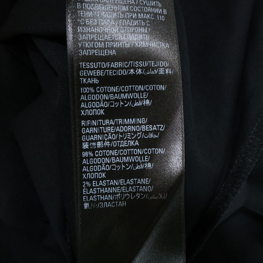 BALENCIAGA(バレンシアガ) ケアラベル バックプリント 半袖Tシャツ ブラック 724514 TNVL9