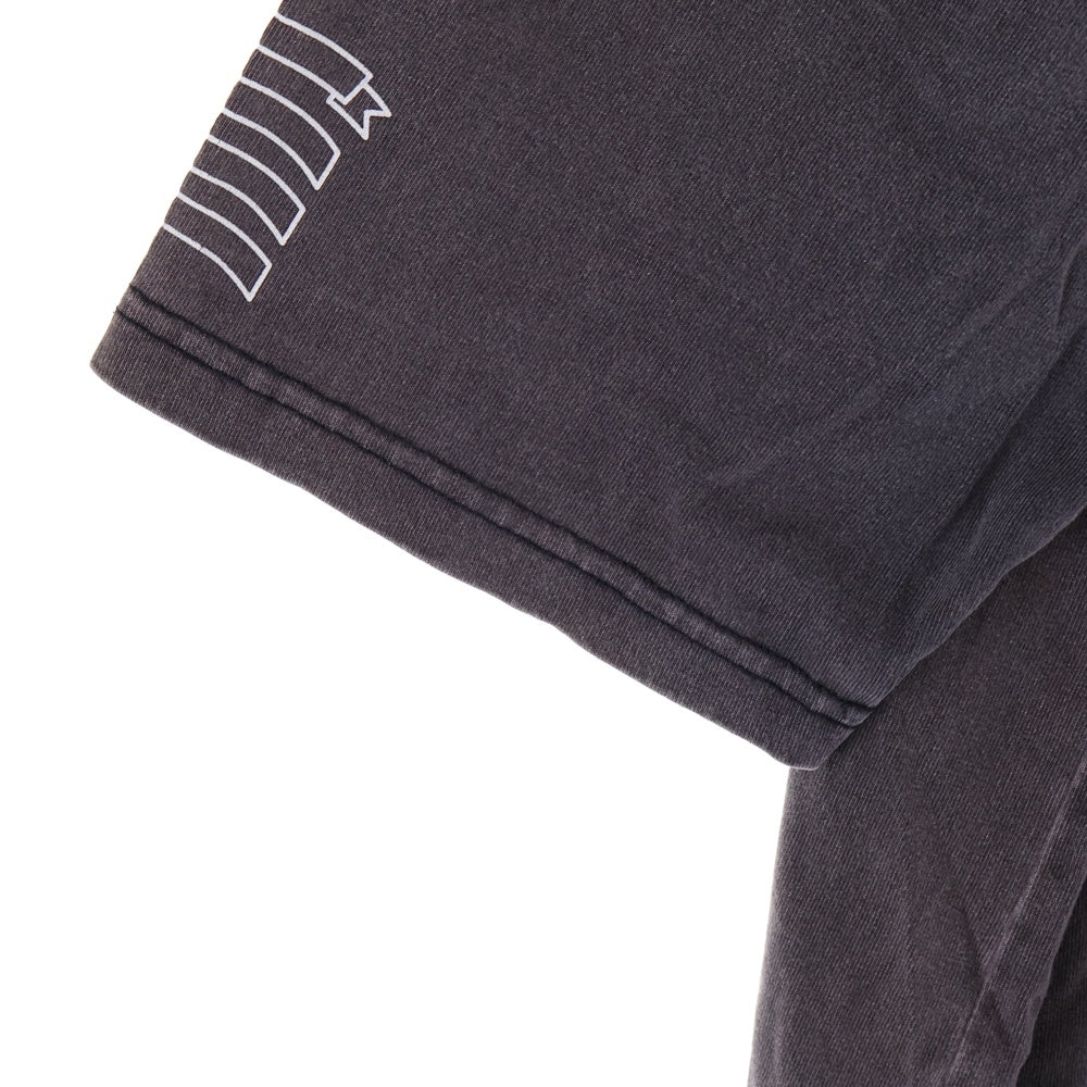 NUMBER (N)INE(ナンバーナイン) エンブレム クラッシュ加工 半袖Tシャツ ブラウン NMBsc537