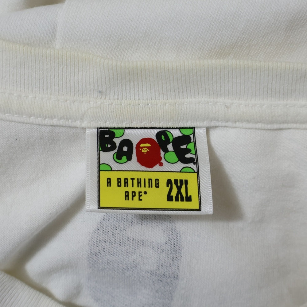 A BATHING APE(アベイシングエイプ) Big Sean Baby Milo プリントデザイン 半袖Tシャツ カットソー ホワイト 2XL