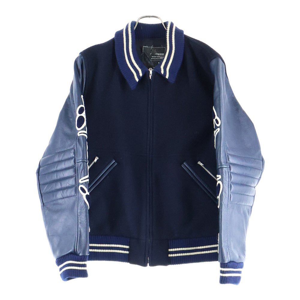 UNDERCOVER(アンダーカバー) 01AW DAVE期 Jacket 袖レザーパッチ スタジャン ブルゾン S322