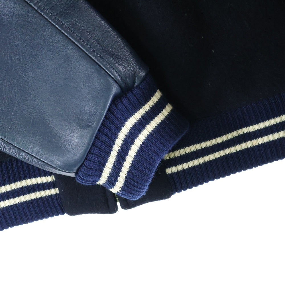 UNDERCOVER(アンダーカバー) 01AW DAVE期 Jacket 袖レザーパッチ スタジャン ブルゾン S322