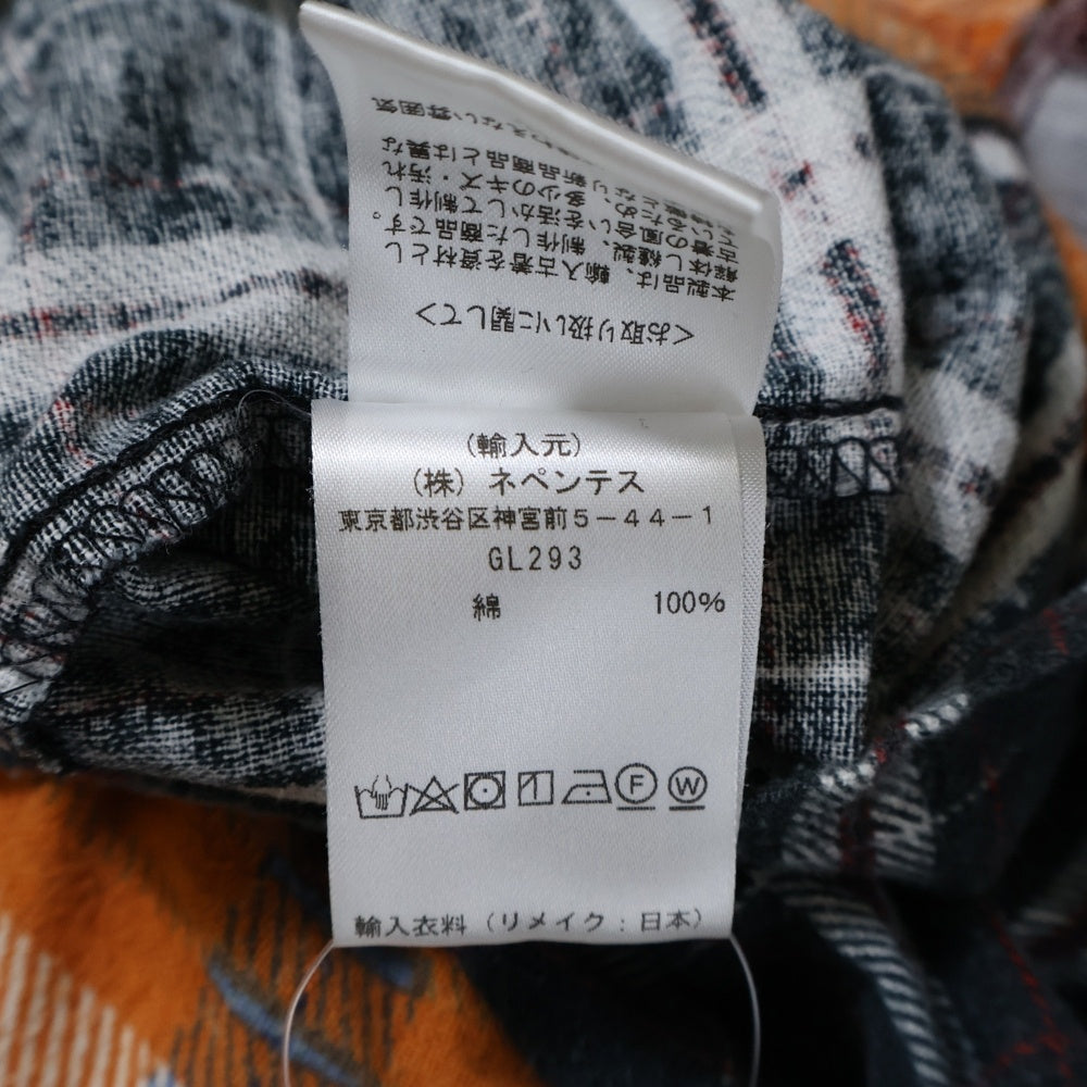 Rebuild by needles(リビルドバイニードルス) Flannel Shirt チェック柄 ネルシャツ 長袖シャツ マルチカラー GL293