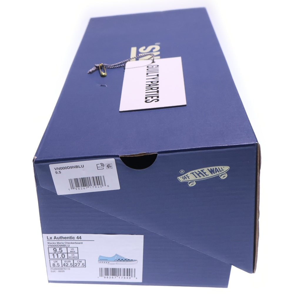 VANS(ヴァンズ) ×WACKO MARIA Premium Authentic Checkerboard ローカットスニーカー ブルー VN000D9NBLU