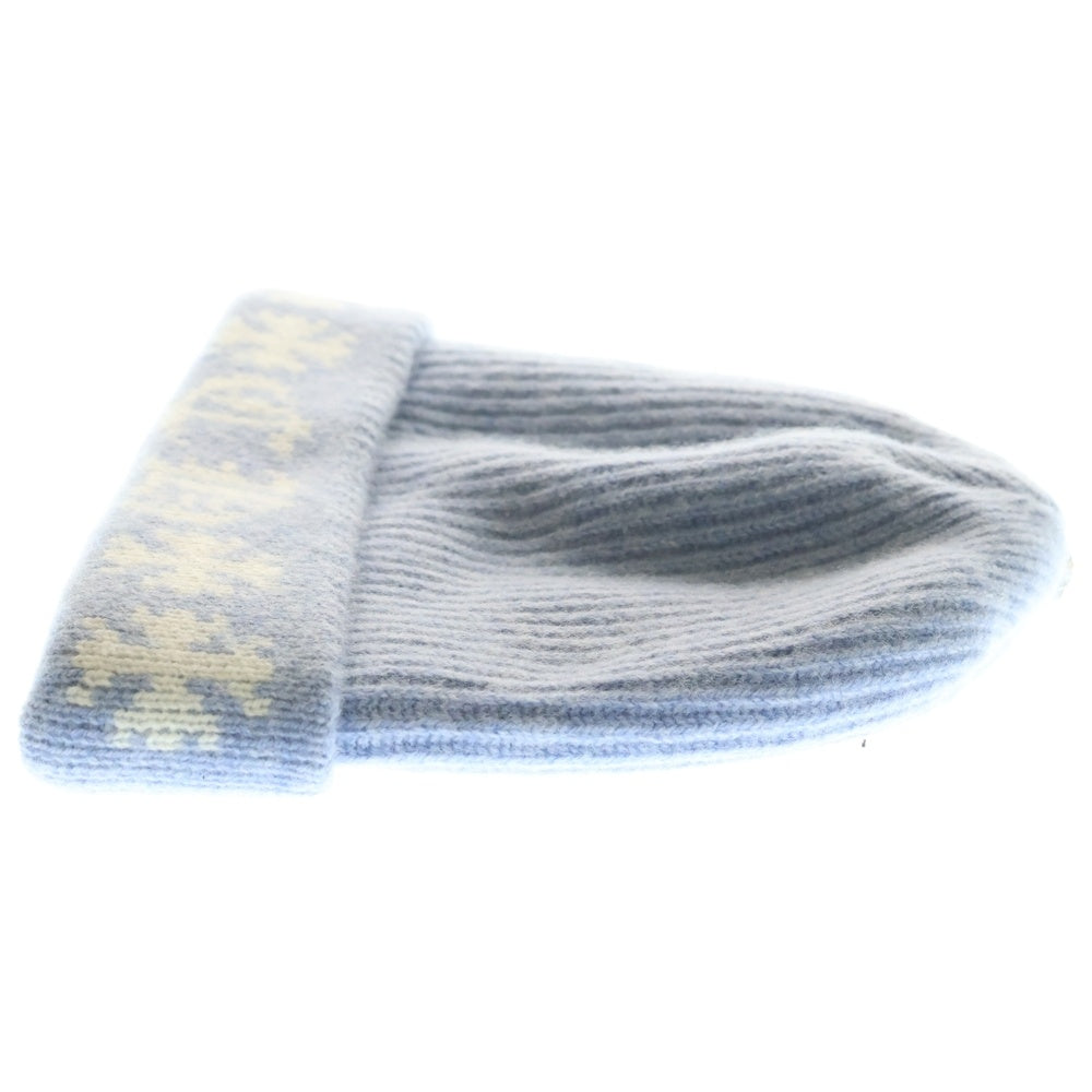 CHROME HEARTS(クロムハーツ) スターボール付きニット帽 BIG DADDY ビッグ ダディ ブルー