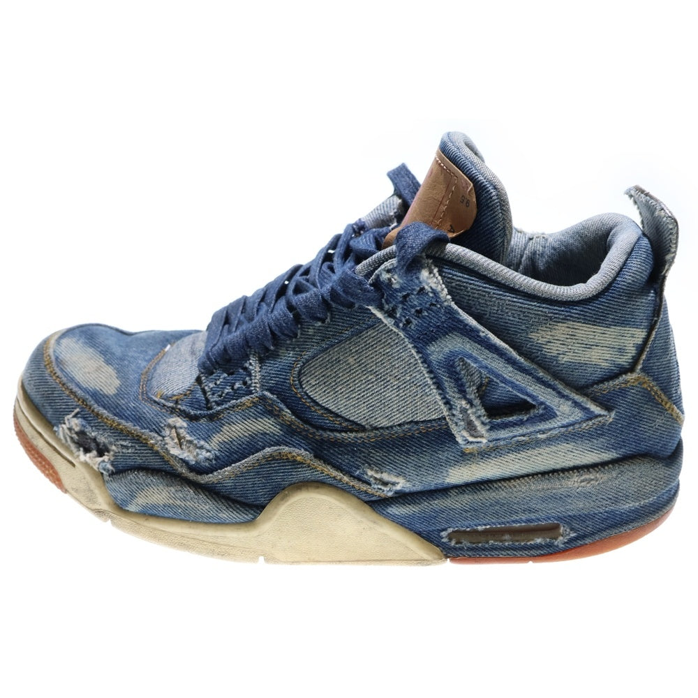NIKE(ナイキ) AIR JORDAN 4 RETRO LEVIS NRG DENIM エアジョーダンレトロ4 ハイカットスニーカー インディゴ 27.5cm AO2571-401