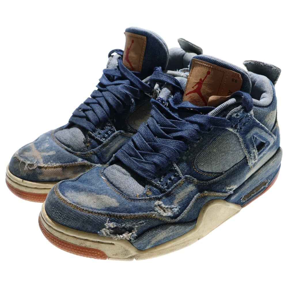 NIKE(ナイキ) AIR JORDAN 4 RETRO LEVIS NRG DENIM エアジョーダンレトロ4 ハイカットスニーカー インディゴ 27.5cm AO2571-401