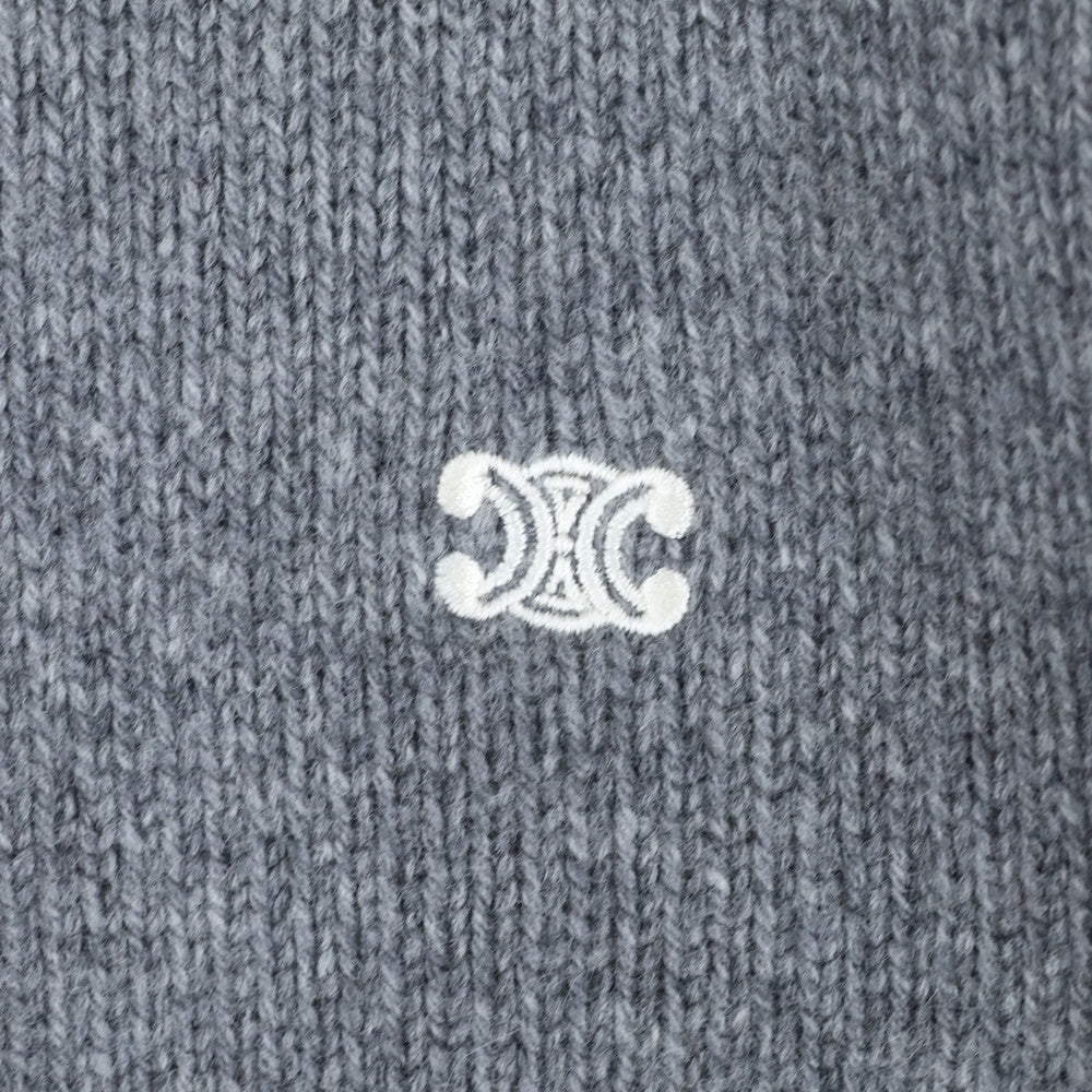 CELINE(セリーヌ) トリオンフ刺繍 クルーネックセーター ニット グレー 2AC85048T