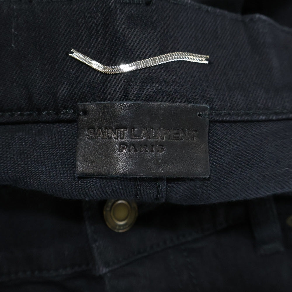 SAINT LAURENT PARIS(サンローランパリ) 18SS ローウエスト スキニーデニムパンツ ブラック 525173 YG869