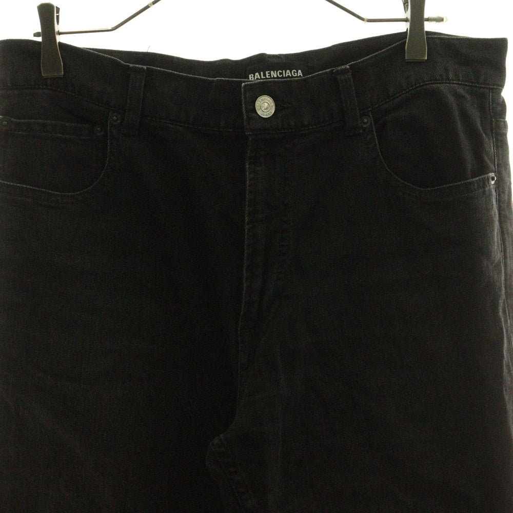 BALENCIAGA(バレンシアガ) ウォッシュド ストレートデニムパンツ ブラック 600382