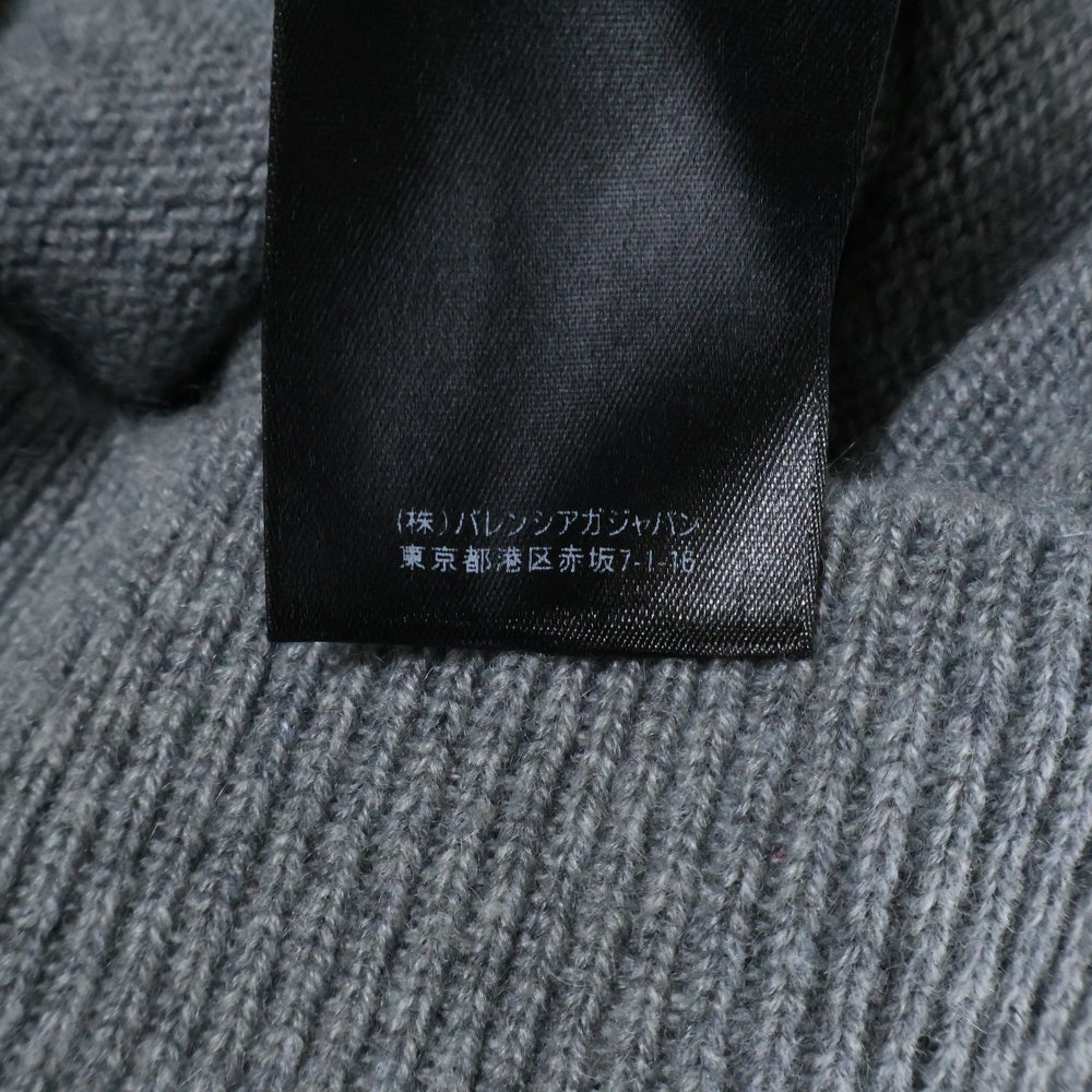 BALENCIAGA(バレンシアガ) 19AW ワンポイント刺繍 クルーネックニット セーター グレー 621031