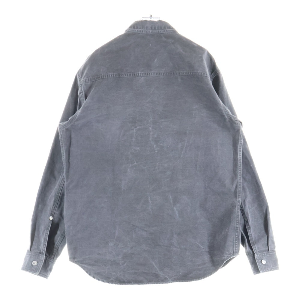 DIOR(ディオール) クチュールパッチ ウォッシュ加工 デニム長袖シャツ グレー 383D587AY520