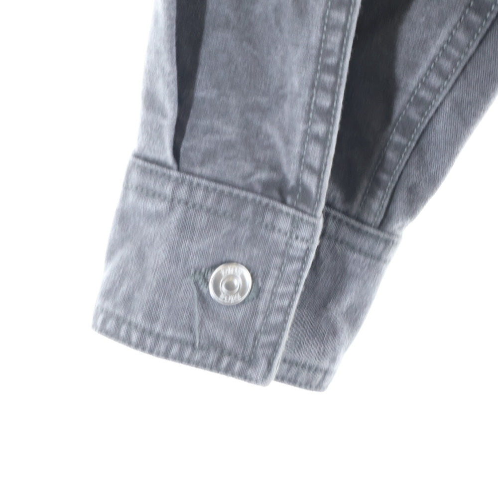 DIOR(ディオール) クチュールパッチ ウォッシュ加工 デニム長袖シャツ グレー 383D587AY520