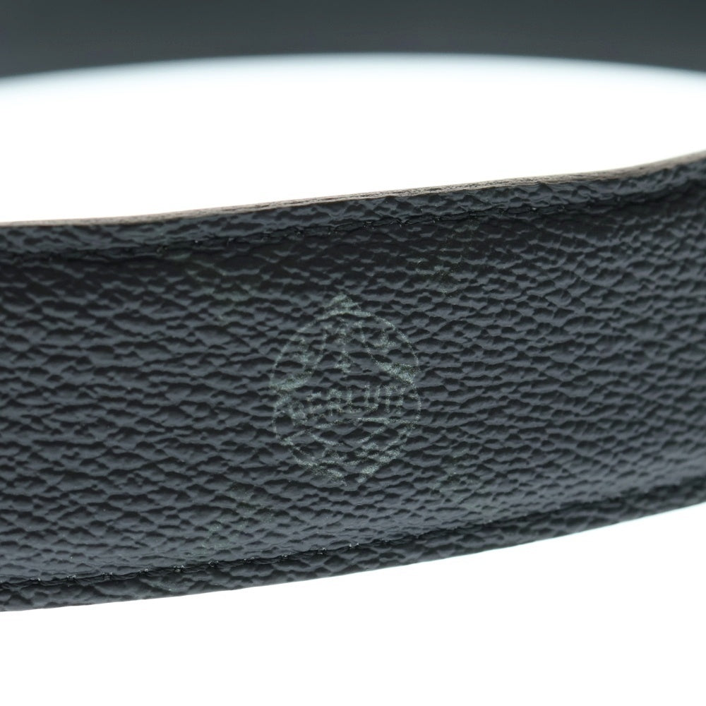 Berluti(ベルルッティ) スクエアバックル シグネチャー レザーベルト ブラック