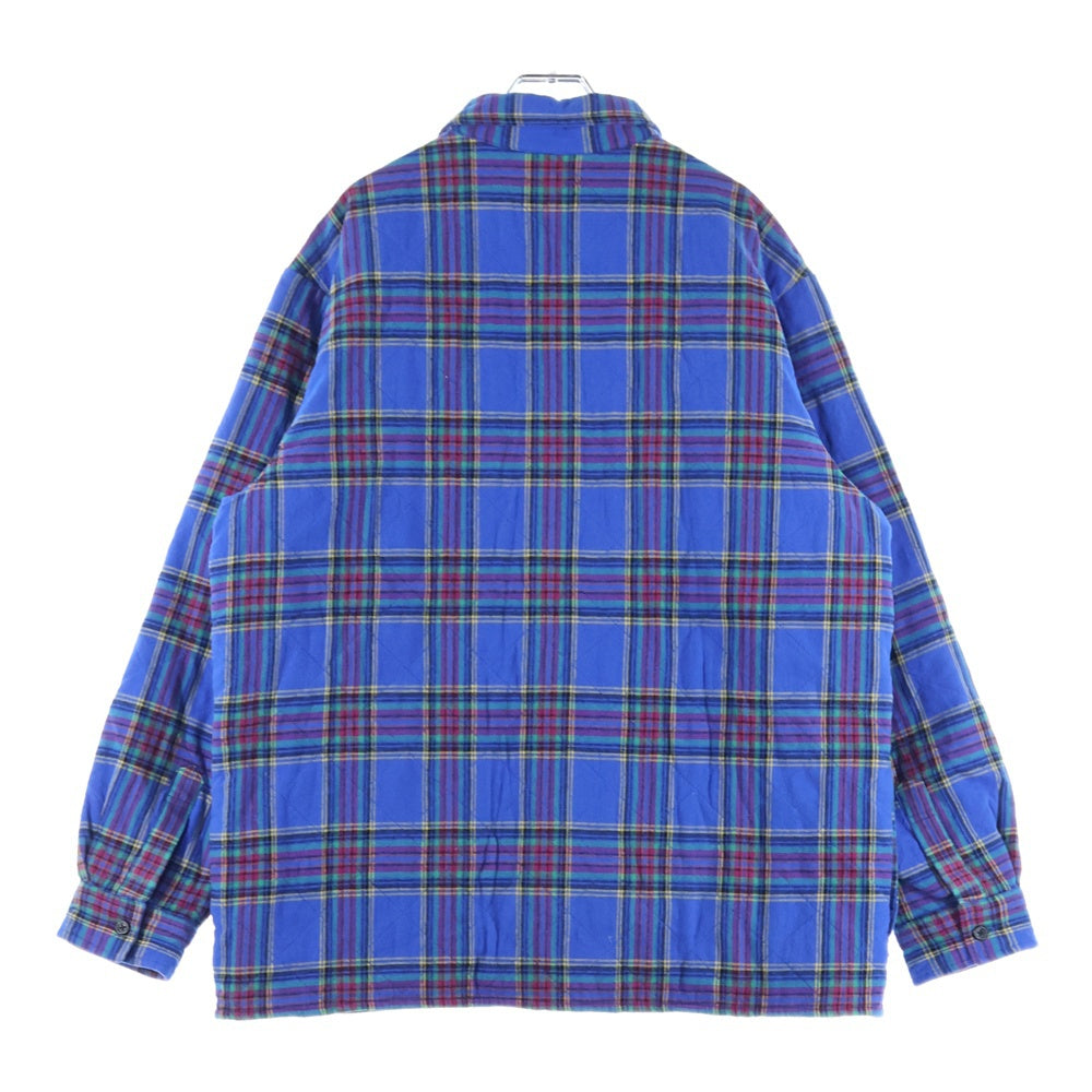 SUPREME(シュプリーム) 21AW Quilted Plaid Flannel Shirt キルティング フランネルシャツ 長袖シャツ ブルー