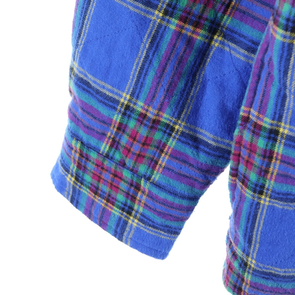 SUPREME(シュプリーム) 21AW Quilted Plaid Flannel Shirt キルティング フランネルシャツ 長袖シャツ ブルー